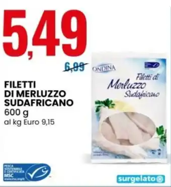 Eurospin Ondina filetti di merluzzo sudafricano offerta