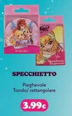 Tigotà SPECCHIETTO Pieghevole Tondo/ rettangolare offerta