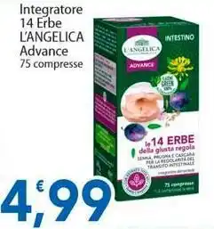 Sidis Integratore 14 Erbe L'ANGELICA Advance 75 compresse offerta