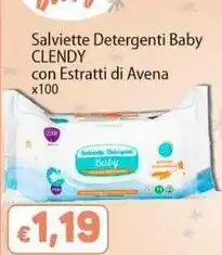 Sidis Salviette Detergenti Baby CLENDY con Estratti di Avena x100 offerta