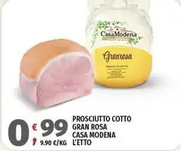 Vivo Supermercati Prosciutto cotto gran rosa CASA MODENA offerta