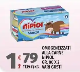 Vivo Supermercati Omogeneizzati alla carne NIPIOL offerta