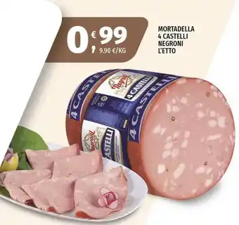 Vivo Supermercati Mortadella 4 castelli NEGRONI offerta