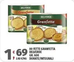 Vivo Supermercati 80 fette granfetta delverde dorate/integrali offerta