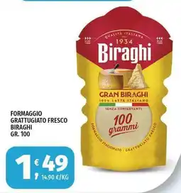 Vivo Supermercati Formaggio grattugiato fresco BIRAGHI offerta