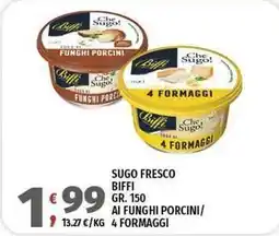 Vivo Supermercati Sugo fresco biffi ai funghi porcini/ 4 formaggi offerta