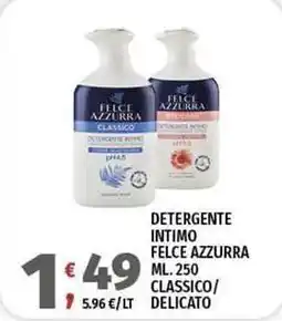 Vivo Supermercati Detergente intimo felce azzurra classico/ delicato offerta