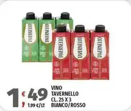 Vivo Supermercati Vino tavernello bianco/rosso offerta