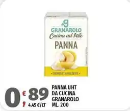 Vivo Supermercati Panna uht da cucina GRANAROLO offerta