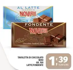 Vivo Supermercati Tavoletta di cioccolato novi latte/fondente offerta
