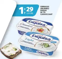 Vivo Supermercati Formaggio spalmabile exquisa classico/light offerta