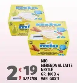 Vivo Supermercati Mio merenda al latte NESTLE offerta