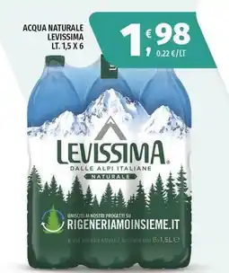 Vivo Supermercati Acqua naturale LEVISSIMA offerta