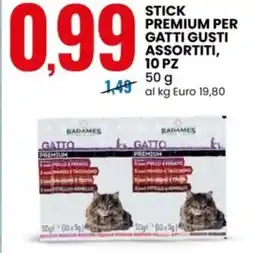 Eurospin Stick premium per gatti gusti assortiti, 10 pz offerta