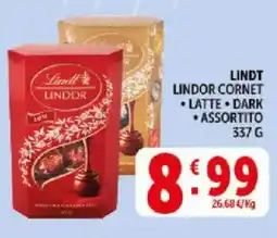 Deco Supermercati Lindt lindor cornet offerta