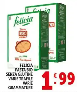 Deco Supermercati Felicia pasta bio senza glutine offerta