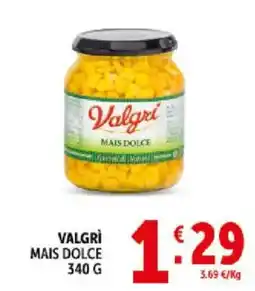 Deco Supermercati Valgrì mais dolce offerta