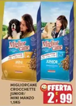Maury's Migliorcane crocchette junior/ mini manzo offerta