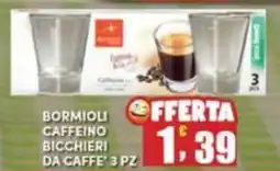 Maury's Bormioli caffeino bicchieri da caffe' offerta