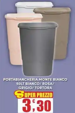 Maury's Portabiancheria monte bianco bianco/rosa/ grigio/tortora offerta