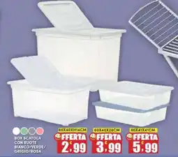 Maury's Box scatola con ruote bianco/verde/ grigio/rosa offerta