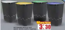 Maury's Pattumiera reciclo misto/vetro/carta/ plastica offerta