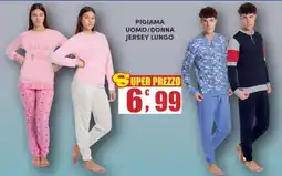 Maury's Pigiama uomo/donna jersey lungo offerta