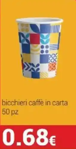 Tigotà bicchieri caffè in carta 50 pz offerta
