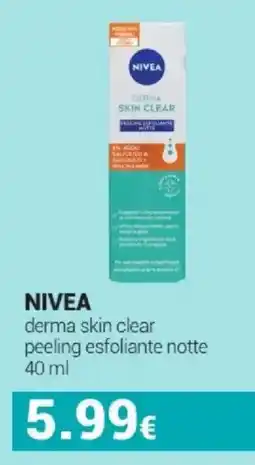 Tigotà NIVEA derma skin clear peeling esfoliante notte offerta