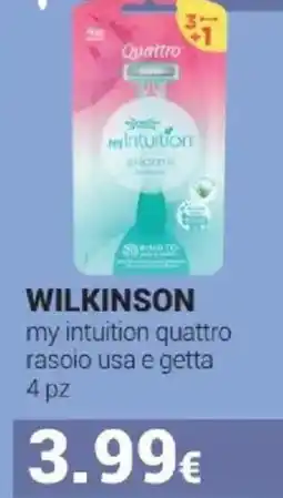 Tigotà WILKINSON my intuition quattro rasoio usa e getta offerta