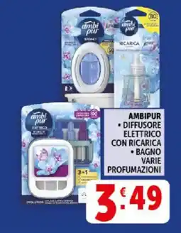 Deco Supermercati Ambipur diffusore elettrico con ricarica, bagno offerta