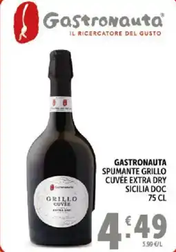 Deco Supermercati Gastronauta spumante grillo cuvée extra dry sicilia doc offerta