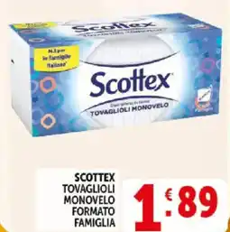 Deco Supermercati Scottex tovaglioli monovelo formato famiglia offerta