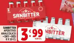 Deco Supermercati Sanbitter aperitivo analcolico dry, red offerta