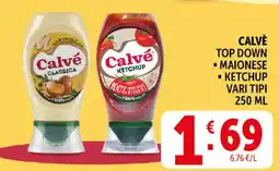Deco Supermercati Calvè top down maionese, ketchup offerta