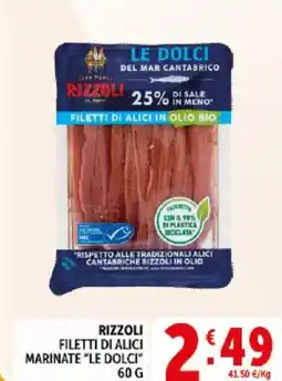 Deco Supermercati Rizzoli filetti di alici marinate "le dolci" offerta