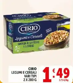 Deco Supermercati Cirio legumi e cereali offerta