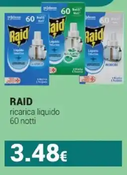Tigotà RAID ricarica liquido 60 notti offerta