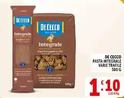 Deco Supermercati De cecco pasta integrale offerta