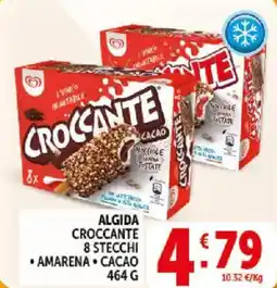 Deco Supermercati Algida croccante 8 stecchi, amarena, cacao offerta