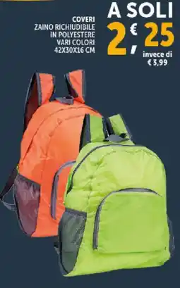 Deco Supermercati Coveri zaino richiudibile in polyestere offerta