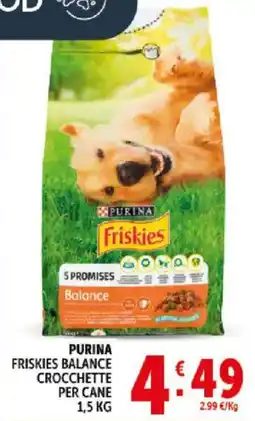 Deco Supermercati Purina friskies balance crocchette per cane offerta