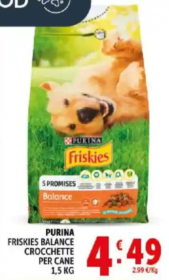 Deco Supermercati Purina friskies balance crocchette per cane offerta