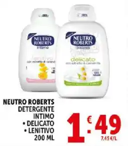 Deco Supermercati Neutro roberts detergente intimo, delicato, lenitivo offerta