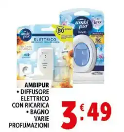 Deco Supermercati Ambipur diffusore elettrico con ricarica, bagno offerta