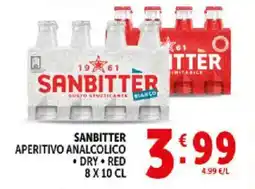 Deco Supermercati Sanbitter aperitivo analcolico dry, red offerta