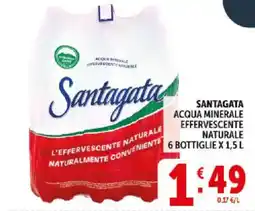 Deco Supermercati Santagata acqua minerale effervescente naturale offerta