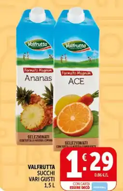 Deco Supermercati Valfrutta succhi offerta