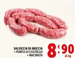 Deco Supermercati Salsiccia di ariccia punta di coltello, macinata offerta