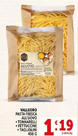 Deco Supermercati Valleoro pasta fresca all'uovo offerta